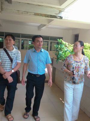今早,我跟随黄校长到海口市英才小学了解校长们的学习情况。